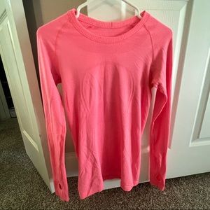 Neon Pink Lululemon Swiftly Long Sleeve